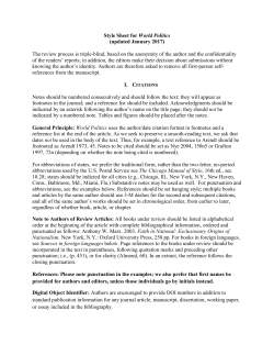 Style Sheet - PIIRS - Princeton University