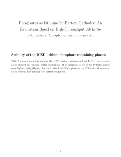 Phosphates as Lithium-Ion Battery Cathodes: An Evaluation Based