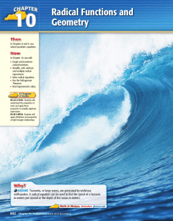 Chapter 10: Radical Functions and Geometry