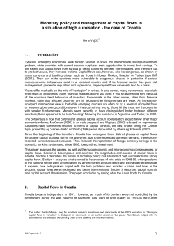 Monetary policy and management of capital flows in a