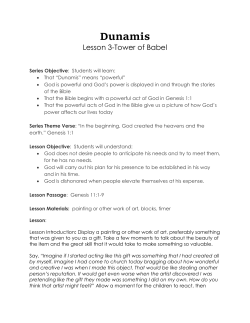 January 25 - Tower of Babel - First Baptist Church Sweetwater