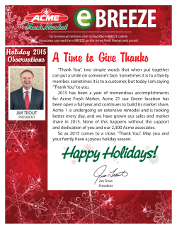 Happy Holidays! - Acme Fresh Market