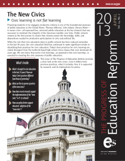 The New Civics - Education Commission of the States