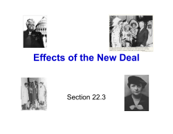 Effects of the New Deal
