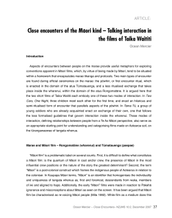 Close encounters of the Maori kind