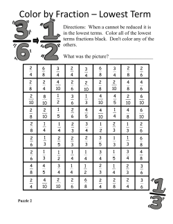 Color by Fraction – Lowest Term