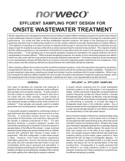 Effluent Sampling Port Design
