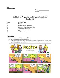 Packet 12 Colligative Properties