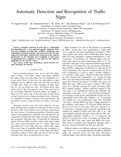 Automatic Detection and Recognition of Traffic