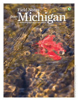 For Members of The Nature Conservancy in Michigan Fall 2016