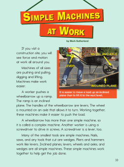 Theme 11 Days 5-6 Theme Text Collection: Simple Machines at Work