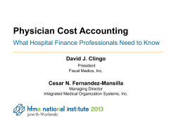 Physician Cost Accounting