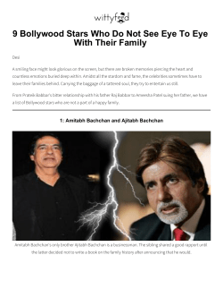 9 Bollywood Stars Who Do Not See Eye To Eye With