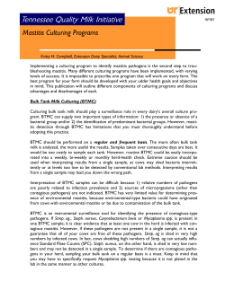 Mastitis Culturing Programs-W181
