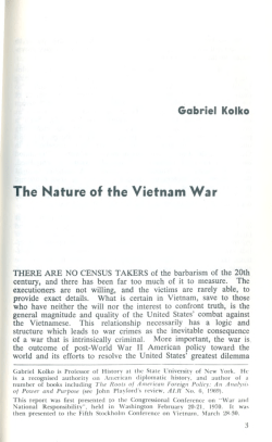 The Nature of the Vietnam War