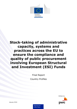 Stock-taking of administrative capacity, systems and