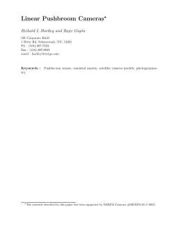 Linear Pushbroom Cameras