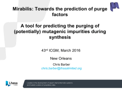 Mirabilis: Towards the prediction of purge factors A tool for predicting