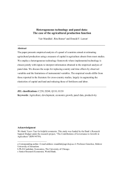 Heterogeneous technology and panel data: The case of the