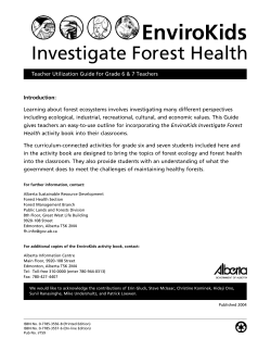 Envirokids Investigate Forest Health Teacher`s Guide