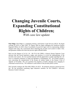 Changing Juvenile Courts, Expanding Constitutional Rights of
