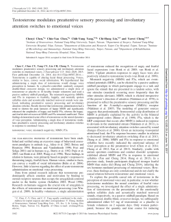 Testosterone modulates preattentive sensory processing and