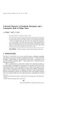 Universal Character of Stochastic Resonance and a Constructive