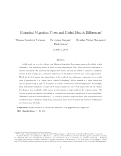 Historical Migration Flows and Global Health Differences&lowast;