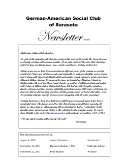 June 2007 - German American Social Club of Sarasota