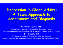 Depression in Older Adults