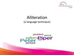 Alliteration