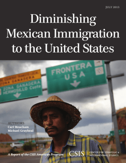 Diminishing Mexican Immigration to the United States