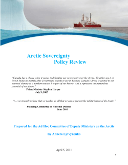 Arctic Sovereignty Policy Review