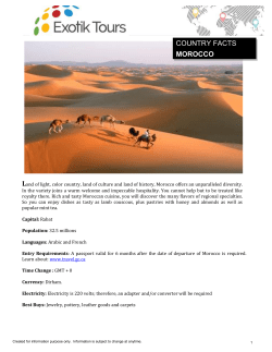 COUNTRY FACTS MOROCCO