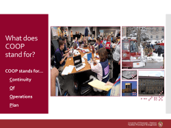 What does COOP stand for?