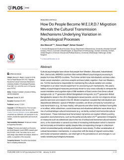 How Do People Become W.E.I.R.D.? Migration Reveals the Cultural