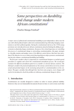 Some perspectives on durability and change