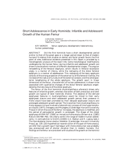 Short adolescence in early hominids: Infantile