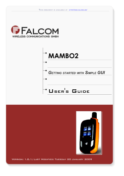 Getting Sterted With MAMBO2 Simple GUI