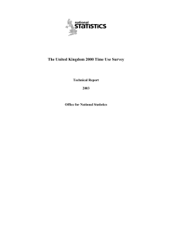 The United Kingdom 2000 Time Use Survey: Technical Report