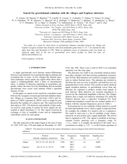 Search for gravitational radiation with the Allegro and
