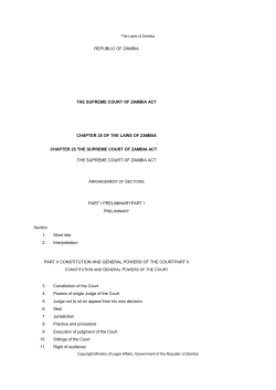 Supreme Court of Zambia Act