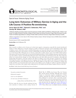 Long-term Outcomes of Military Service in Aging