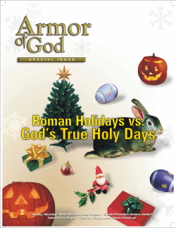 Roman Holidays vs. God`s True Holy Days