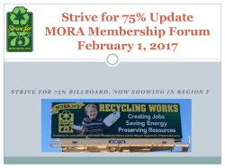 Strive for 75% - Missouri Recycling Association