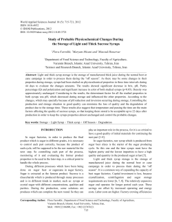 Study of Probable Physicochemical Changes During the Storage of