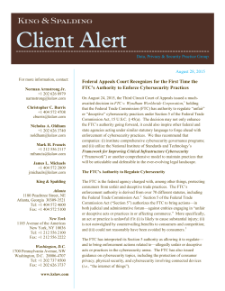Federal Appeals Court Recognizes for the First Time the FTC`s