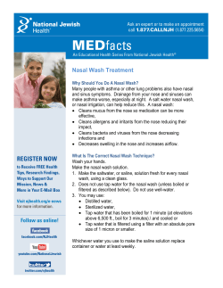 Nasal Wash Treatment - National Jewish Health