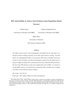HIV and Fertility in Africa: First Evidence from Population Based