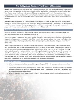 The Gettysburg Address: The Power of Language